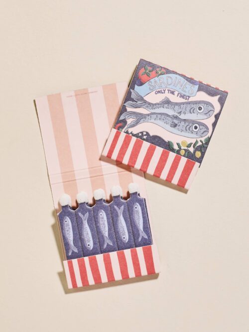 Sardine Tin Printed 10 Stem Matchbook