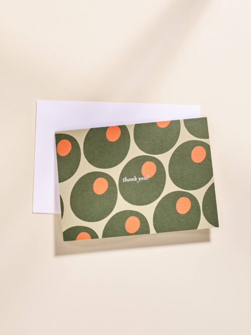 Martini Hour Foil Pressed Thank You Note - Single Card